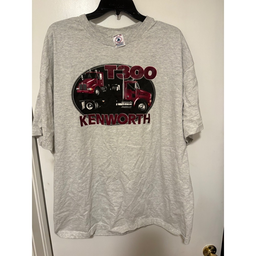 Vintage Kenworth T300 Truck Graphic T-Shirt Mens XXL Gray Delta Pro Weight Tee